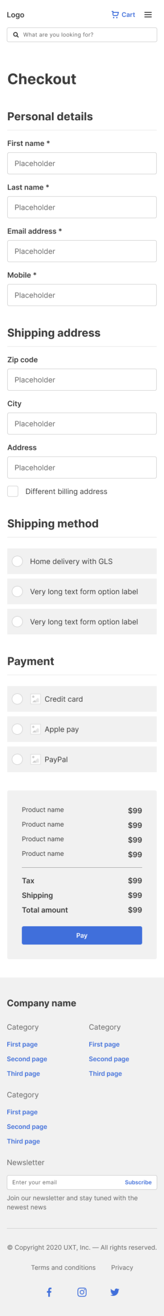 Drótváz Mobil - Checkout