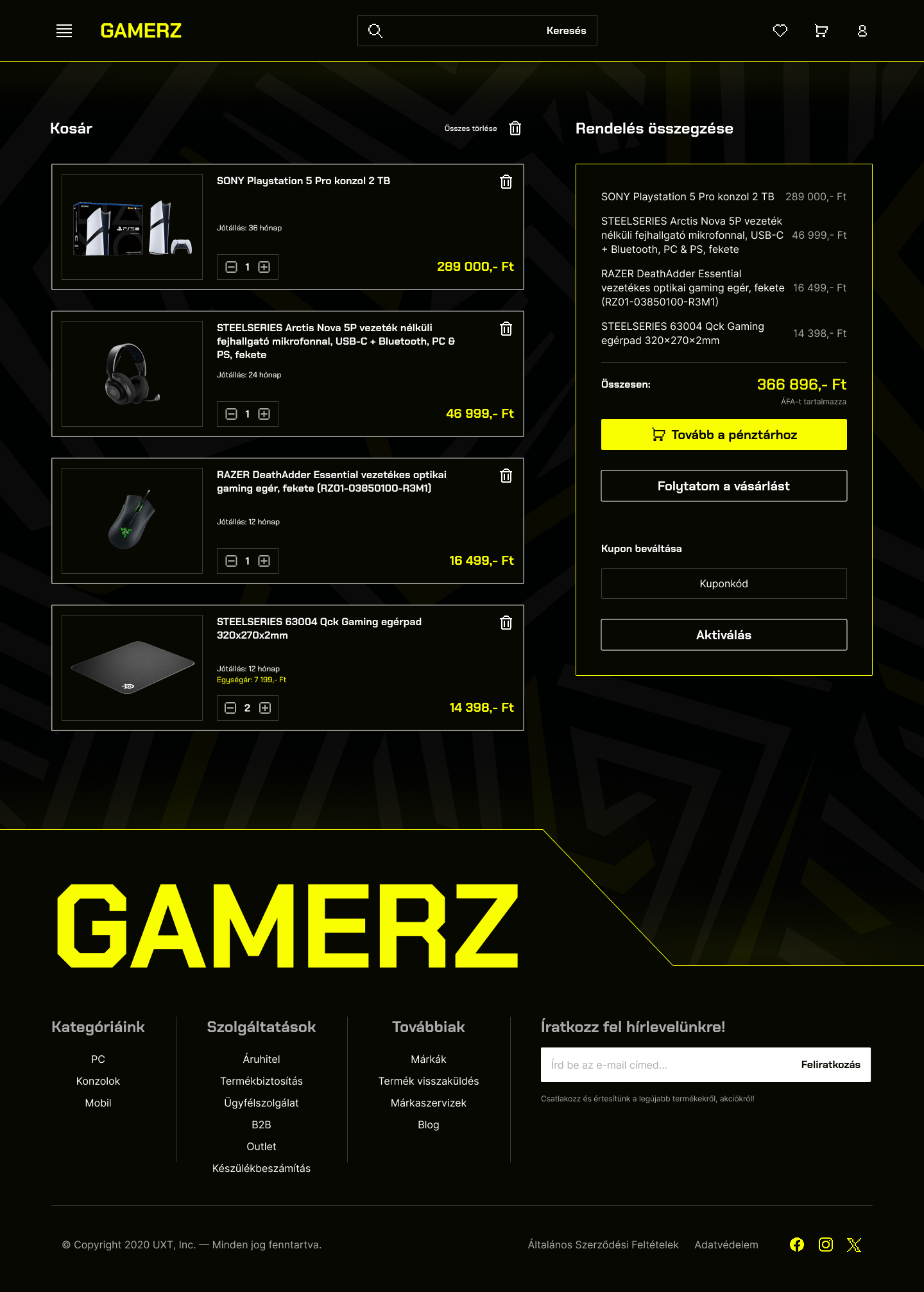 UI Desktop - Cart