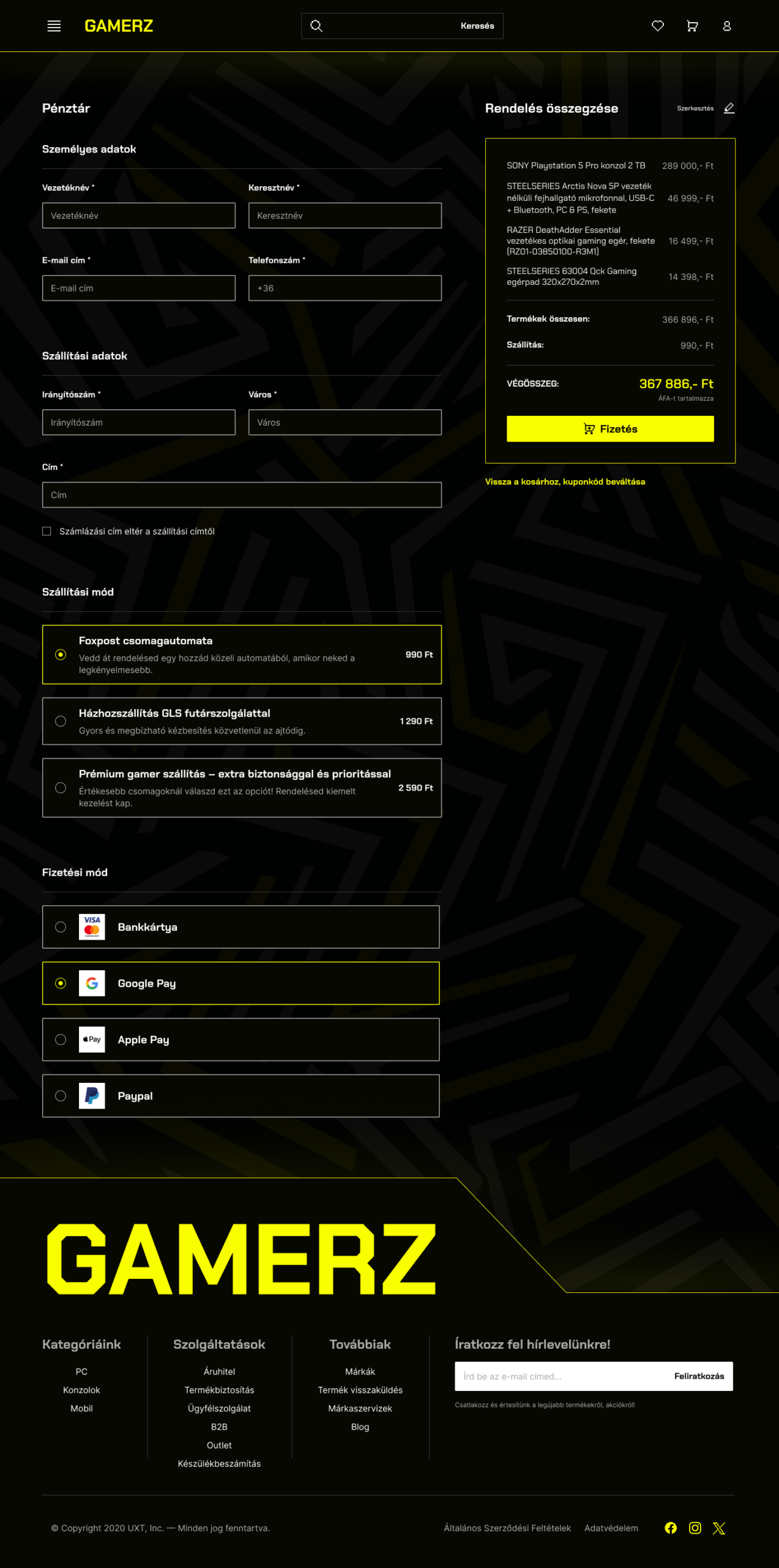 UI Desktop - Checkout