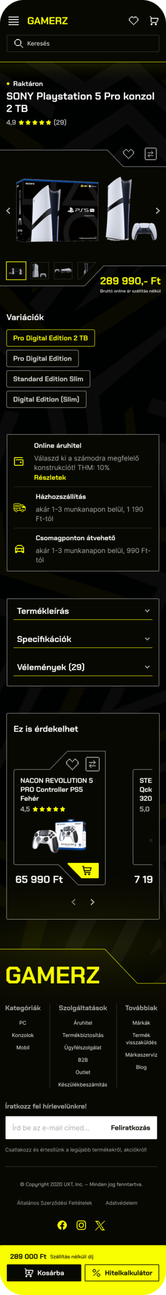 UI Mobil - Product details